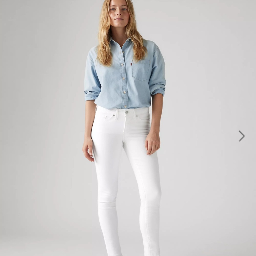 Levi's white 311 shaping skinny jeans